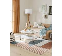 benuta Pop Alfombra Salon Laury - Multicolor 160x230 cm - Fibra sintética - Rectangular & Estilo: Vintage, Elegante, Retro, Abstracto para Sala de Estar, Comedor, Dormitorio, Entrada