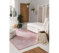benuta Pop Alfombra Salon Laury - Rosa 80x150 cm - Fibra sintética - Rectangular & Estilo: Vintage, Elegante, Retro, Abstracto para Sala de Estar, Comedor, Dormitorio, Entrada