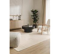 benuta Pure Alfombra Lana Rocco - Blanco 140x200 cm - Rectangular & Estilo: Ethno-Style, Natural Living, Minimalista - para Salon, Sala de Estar, Dormitorio - Fácil de Limpiar