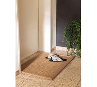 benuta Pure Greta - Felpudo 100% sisal - Rectangular & en estilo: cenefa, liso, Natural Living, Scandi Living - Fácil de limpiar para salón, dormitorio, pasillo, terraza, balcón, crema, 40 x 60 cm