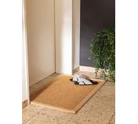 benuta Pure Greta - Felpudo 100% sisal - Rectangular & en estilo: cenefa, liso, Natural Living, Scandi Living - Fácil de limpiar para salón, dormitorio, pasillo, terraza, balcón, beige, 60 x 90 cm