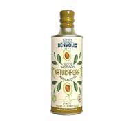 BENVOLIO - Aceite de Aguacate Desodorizado Naturapura 500 ml - Para Aderezos, Cocinar y Freír - Alternativa al Aceite de Oliva - Alto Punto de Humo - Uso Alimentario y Cosmético