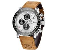 BENYAR by Relojes Hombre Cronografo Analógico Movimiento de Cuarzo Impermeable Luminoso Fecha Reloj Pulsera Hombre Banda de Cuero Negocios Casual Diseñador Relojes Elegante Regalo para Hombre