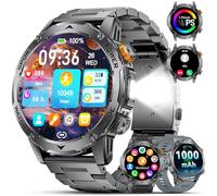 BENYAR SMART Reloj Inteligente Hombre,1.75" HD Smartwatch Hombre con Llamadas,Pulsómetro SpO2, Monitor Sueño, Podómetro,Batería de 1000 mAh, 110+ Modos Deportivos iOS Android,Gris metálico