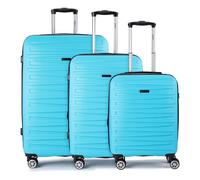 Benzi 5493 4 ruedas Juego de maletas 3 piezas con pliegue de expansión azul