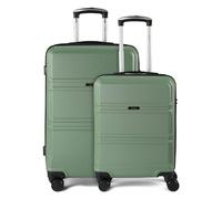 Benzi 5739 4 ruedas Juego de maletas 2 piezas verde