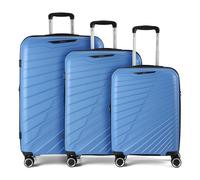 Benzi 5808 4 ruedas Juego de maletas 3 piezas con pliegue de expansión azul