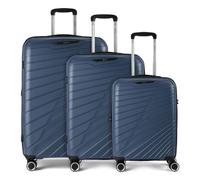 Benzi 5808 4 ruedas Juego de maletas 3 piezas con pliegue de expansión azul