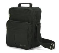 Benzi Bz3325 Bolso Bandolera 9l Unisex, Bolsa De Hombro Compacta Con Múltiples Bolsillos, Poliéster Resistente, Negro