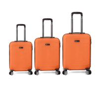 Benzi Bz5784na Juego De Maletas 3 Piezas Rígidas Extensibles, Abs, Cabina 50 Cm Mediana 60 Cm Grande 70 Cm, 4 Ruedas Dobles, Cierre De Combinación, Ligero Y Resistente, Naranja