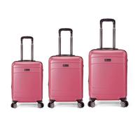 Benzi Bz5784rs Juego De Maletas 3 Piezas Rígidas Extensibles, Abs, Cabina 50 Cm Mediana 60 Cm Grande 70 Cm, 4 Ruedas Dobles, Cierre De Combinación, Ligero Y Resistente, Rosa