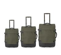 Benzi Bz5850v Juego De Maletas, 3 Piezas Blandas, 2 Ruedas, Cabina 50 Cm Mediana 60 Cm Grande 70 Cm, Asa Telescópica, Verde