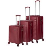 BENZI Juego de Maletas BZ5845GT 3 Piezas Rígidas Extensibles ABS, Cabina 50 cm Mediana 60 cm Grande 70 cm, 4 Ruedas Dobles, Cerradura de Combinación, Granate