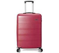 BENZI Maleta de Cabina 55x37x20 cm | Ligera y Resistente de ABS | Equipaje de Mano Aprobado | 4 Ruedas Dobles Giratorias, Asa Telescópica y Candado TSA - Color Granate