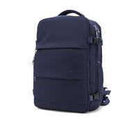 BENZI Mochila Grande de Viaje BZ5944, 45x36x20 Apto para EasyJet, Equipaje de Mano para Avión, Antirrobo con Puerto USB y Compartimento para Portátil de 17,3”, Apertura Tipo Maleta (Azul)
