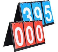 BEOIUCZZY 2 Piezas Panel de Puntuación, Panel de Puntuación de 3 Dígitos con Flip, Panel de Puntuación de Competencia Manual, Panel de Puntuación Portátil 0-99, Multifuncional para Baloncesto, Fútbol