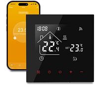 Beok Termostato WI-FI Inteligente para calefacción de calderas, programación de termostato de Ambiente con aplicación Tuya y Smart Life, Pantalla táctil LCD Digital TDR89B-WIFI-WPB