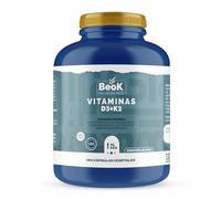 BEOK Vitamina D3 + K2 1000 UI 180 Cápsulas Vegetales - Suplemento de Alta Absorción con Silicio Orgánico - Apoyo Óseo e Inmunológico - Suministro para 6 Meses