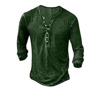 Beokeuioe Assassin's Creed Langarmshirt Muster Sweatshirt Langarm Slim Fit Basic Arbeitsshemden mit V-Ausschnitt für Herren Sportliches Langarmshirt gesticktes, verde, XXXL