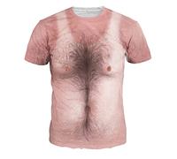 Beokeuioe Camiseta de músculo 3D, camiseta con estampado de tatuaje muscular, camiseta de manga corta para hombre, impresión digital 3D, camiseta de manga corta, camiseta divertida, regalo divertido