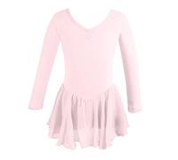 Beokeuioe Chándal de ballet de manga larga para niña, funcional para gimnasia, entrenamiento de danza y escuela, material elástico para movimientos sin restricciones, Rosa., 170