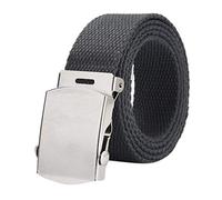 Beokeuioe Cinturón unisex de nailon para hombre y mujer, ajustable, con hebilla de plástico, cinturón de lona extendida de nailon, 140 cm, B-4., M