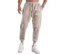 Beokeuioe Sportbekleidung Trainingshose Herren Sporthose Herren Lang Jogginghose Herren Baumwolle Freizeithose Herren für Training Hosen Herren Jogginghose Jungen Hosen Männer, beige, XL