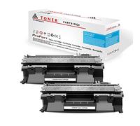 BeOne 2X Sustitución con 05A CE505A 05X CE505X Cartucho de Tóner Compatible con Impresora HP LaserJet P2030 P2055 P2035N P2035 P2055D P2055DN P2055X (2 Negro)