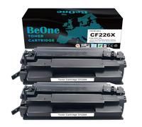 BeOne 2X Sustitución con 26X CF226X 26A CF226A Cartucho de Tóner Compatible para Impresora HP LaserJet Pro M402 M402d M402dn M402dw M402n MFP M426 M426dn M426dw M426fdn M426fdw M426fw M426n (2 Negro)