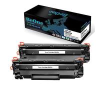BeOne 2X Sustitución con 36A CB436A Cartucho de Tóner Compatible para Impresora HP LaserJet P1505 P1505N P1506 M1120 MFP M1120N M1520 M1522 MFP M1522N M1522NF (2 Negro)