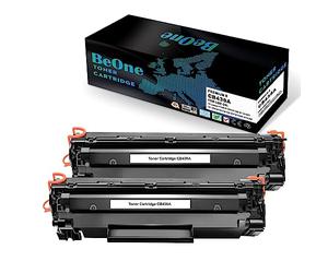 BeOne 2X Sustitución con 36A CB436A Cartucho de Tóner Compatible para Impresora HP LaserJet P1505 P1505N P1506 M1120 MFP M1120N M1520 M1522 MFP M1522N M1522NF (2 Negro)