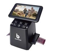 BEONEGLOBAL ClearScan S5 Escáner de película de alta resolución y escáner de diapositivas con pantalla LCD de 5 pulgadas, convierte 135, 126, 110 negativos Super8 y se desliza a fotos digitales JPEG