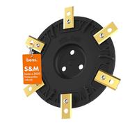 BEOS® Disco de Afinación para Robot Cortacésped para 6 Cuchillas - Disco de Cuchilla Reforzado con Fibra de Vidrio - Plato Giratorio para Worx Landroid S&M (hasta 2020), Landxcape, Kress & Einhell