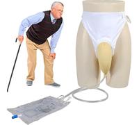 BEOTAY Bolsa Orina Masculina Portátil Usable,Colector Orina Silicona 1000Ml,Bolsa De Orina para Hombres Profesional,Colector Urinario para Pacientes Postrados