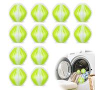 Beoveo 12 Bolas Atrapapelos Reutilizables para Lavadora y Secadora | atrapa pelos mascotas pelusa textil bolas lavado secado quitapelos recogedor fibras verdes reutilizables ropa