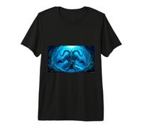 Beowulf Lucha contra el Monstruo con el Mito de la Saga de la Espada Antigua Camiseta Premium