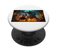 Beowulf Lucha contra el Monstruo Grendel en la Noche Saga nórdica PopSockets PopGrip Adhesivo