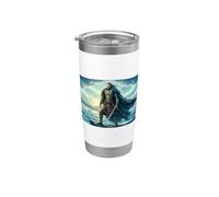 Beowulf se enfrenta al destino esperándolo saga de mitos nórdicos Vaso térmico de acero inoxidable de doble pared