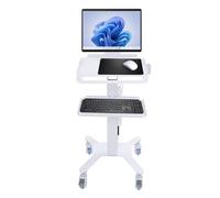 BeoyNot Carrito médico para Carrito móvil con Soporte para Monitor y Escáner Oral, Carro Dental con Ruedas, Carro de Doble Capa para Hospital, Clinica Dental y Oficina