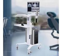 BeoyNot Carro Trolley Médico de Acero con Soporte para Escáner Oral y Bandeja para Portátil - Carro Informático Móvil sobre Ruedas para Clínicas Dentales, Hospitales y Salones de Belleza