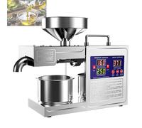 BeoyNot Extractor de Aceite para Oliva Coco y Almendras, Acero Inoxidable, Producción 3-6 kg/h, Prensado en Frío/Calor, Uso Doméstico y Comercial