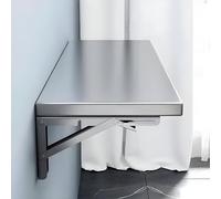 BeoyNot Mesa Plegable Invisible para Cocina, Mesa Colgante Acero Inoxidable - Capacité de Charge 35 kg, Facile à Nettoyer - para Espacios Pequeños, Comedor 120x35cm(47.24inx13.77in)