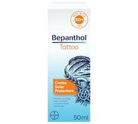 Bepanthol Tattoo Crema Solar 50, Proteccion Solar para Tatuajes SPF50, 50 ml
