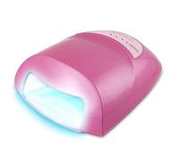 BEPER 40.992 Lámpara LED Para Gel Uñas,12 W, Temporizador ajustable, Automático de apagado, Fondo removible, Rosa