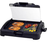 Beper 90.871 Parrilla Eléctrica 2200W Barbacoa Negro 1 Placa con Termómetro