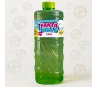 BEPER Bubbles 2 litros - Botella resellable con Varita de Burbujas - Líquido microbiológicamente testado - Ideal para niños a Partir de 36 Meses y envase de Recambio para máquinas de Burbujas