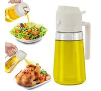 BEPER C102SPE004 Rociador de Aceite para Freidora de Aire 2 en 1, Recipiente de Vidrio de 480 ml para Aceitera, Espray de Cocina, Pico Vertedor + Rociador