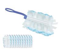 BEPER C203PUL004 Plumero Kit con 1 Mango Y 10 Recambios, Atrapa Y Retiene hasta 3 Veces Más El Polvo Y El Pelo, 10 Plumero de Polvo