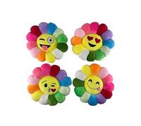 BEPER Cojín de Peluche con Flor de 30 cm, 4 fantasías emocionales, Suave de poliéster, Lavable en Agua, cojín para niños, Dormitorio y Viaje, 0 Meses +