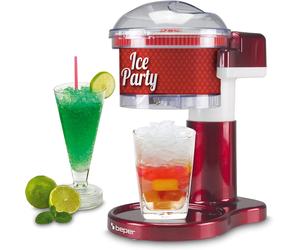 Beper Fabricador de Slush-Eis 30W, Trituradora de Hielo, Rojo, Acero Inoxidable